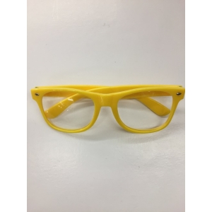 Clear with Yellow Frame - Novelty Glasses